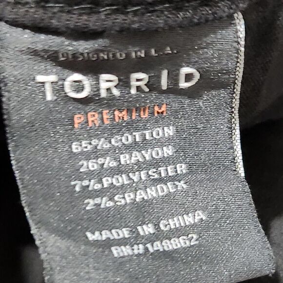 Torrid Ankle Pants For Women Size 24 Black Distressed Jegging - Picture 13 of 15